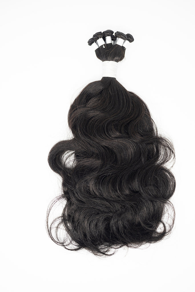 #1B   |   WAVY: Hand-Tied Weft Extensions