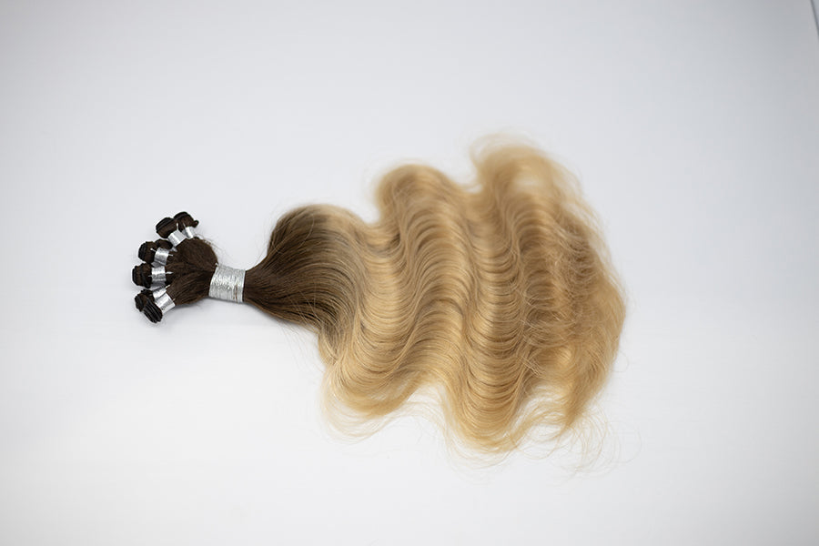 #4/12 Ombré   |   WAVY: Hand-Tied Weft Extensions